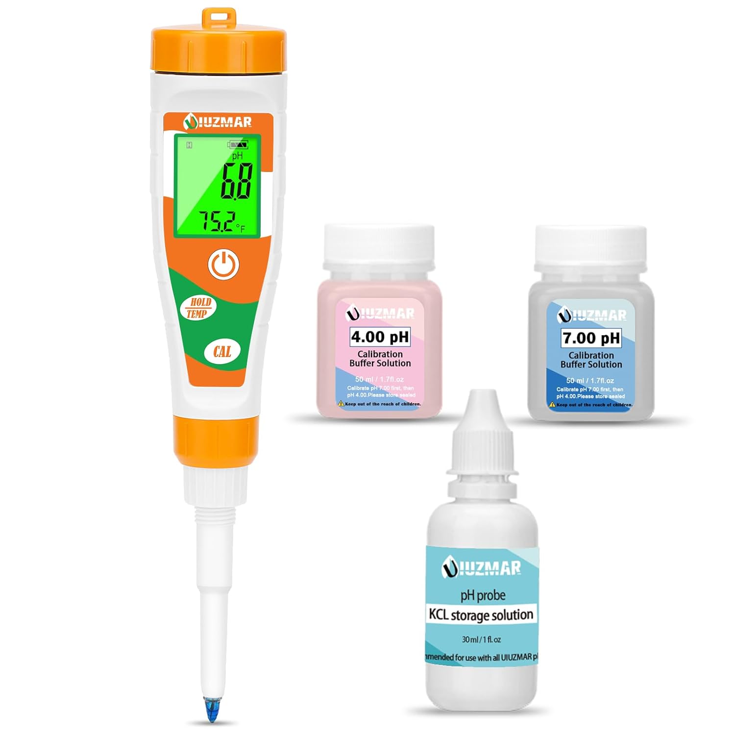 pH Tester for Food Digital pH Meter for Sourdough Starter and Dough Spear Sensor Food pH Kit Works for Fermented Sausages Cheese Sushi Rice Canned Jam Soapmaking and Other Solid Semi-Solid Food pH meter