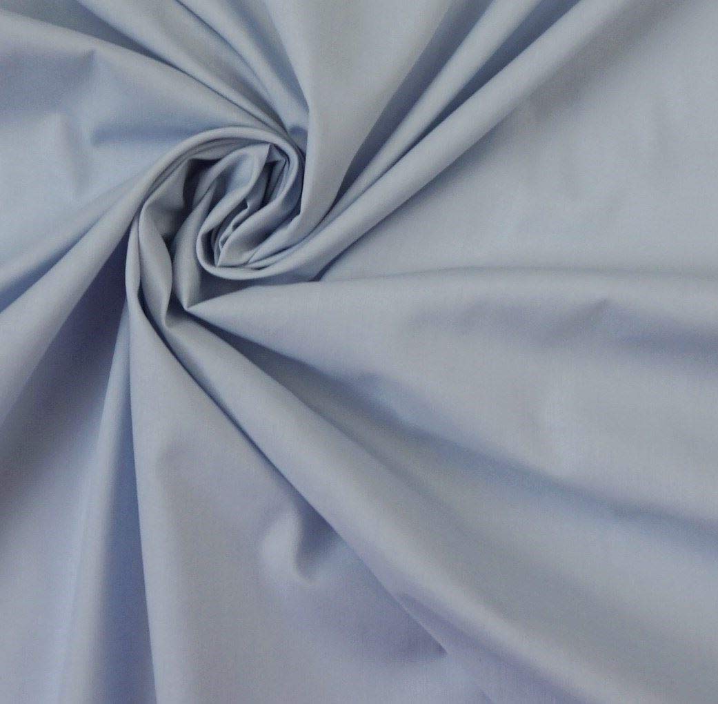 Nortex Mill Grey,Silver Plain Dyed Poplin Quality Silver Grey Polycotton Fabric (Per Metre)