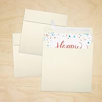 Vista 182 de LUXPaper Sobres de invitación cuadrados Despegar y prensar 8 x 8 pulgadas Natural Texto de 70 libras 50