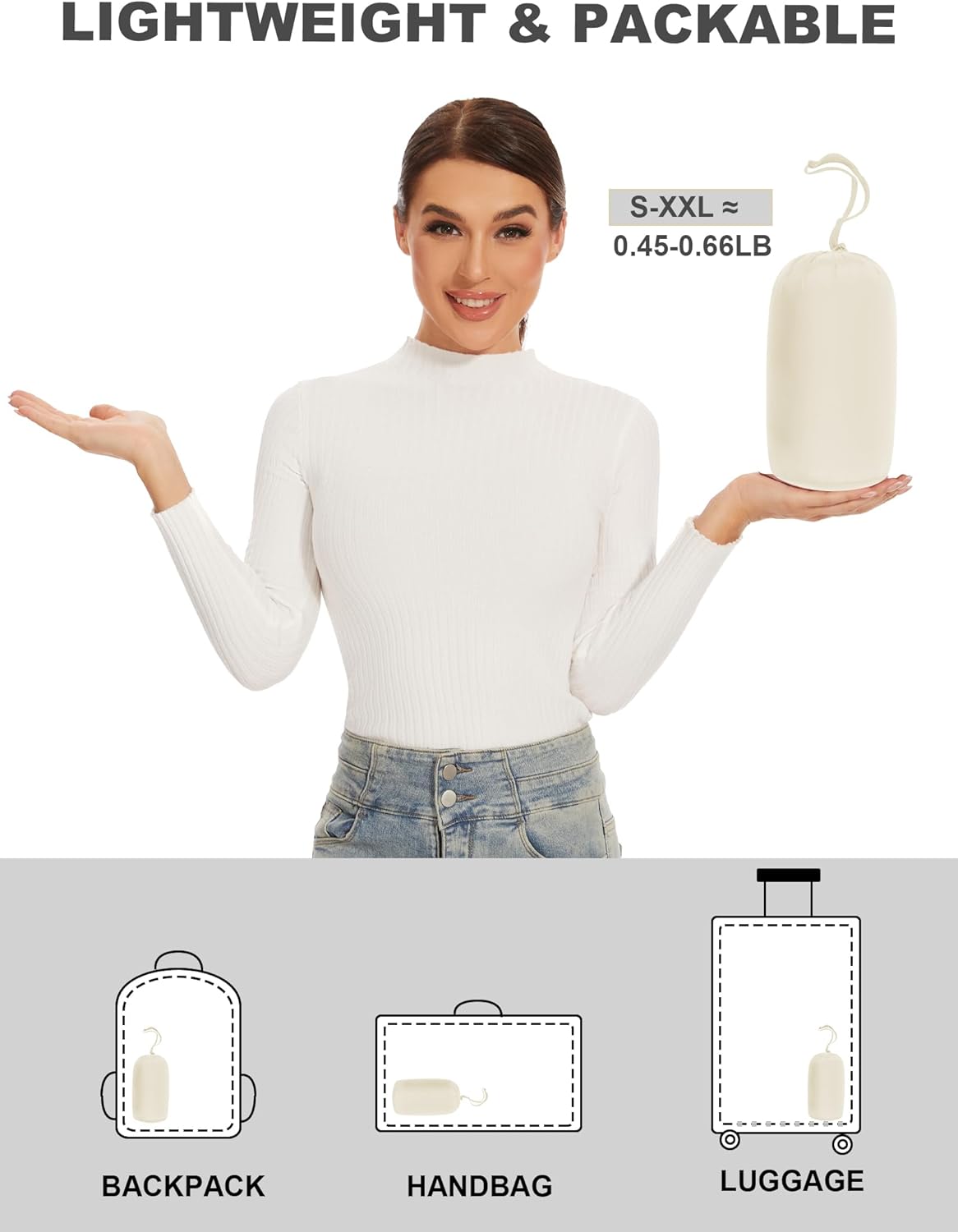 ROYAL MATRIX Women's Packable Puffer Jacket Lightweight Quilted Puffer Jacket Winter Warm Puffy Jacket with Stand Collar - Image 4