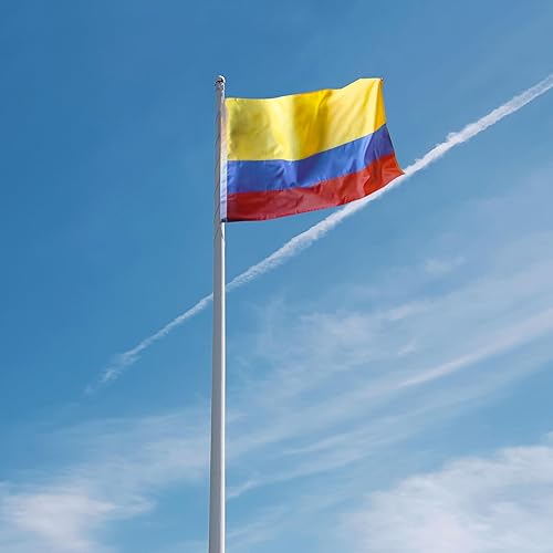Miniatura 6 de Anley EverStrong Series - Bandera de Colombia de 3 x 5 pies resistente, rayas bordadas y cosidas, 4 filas de costuras de cerradura, banderas