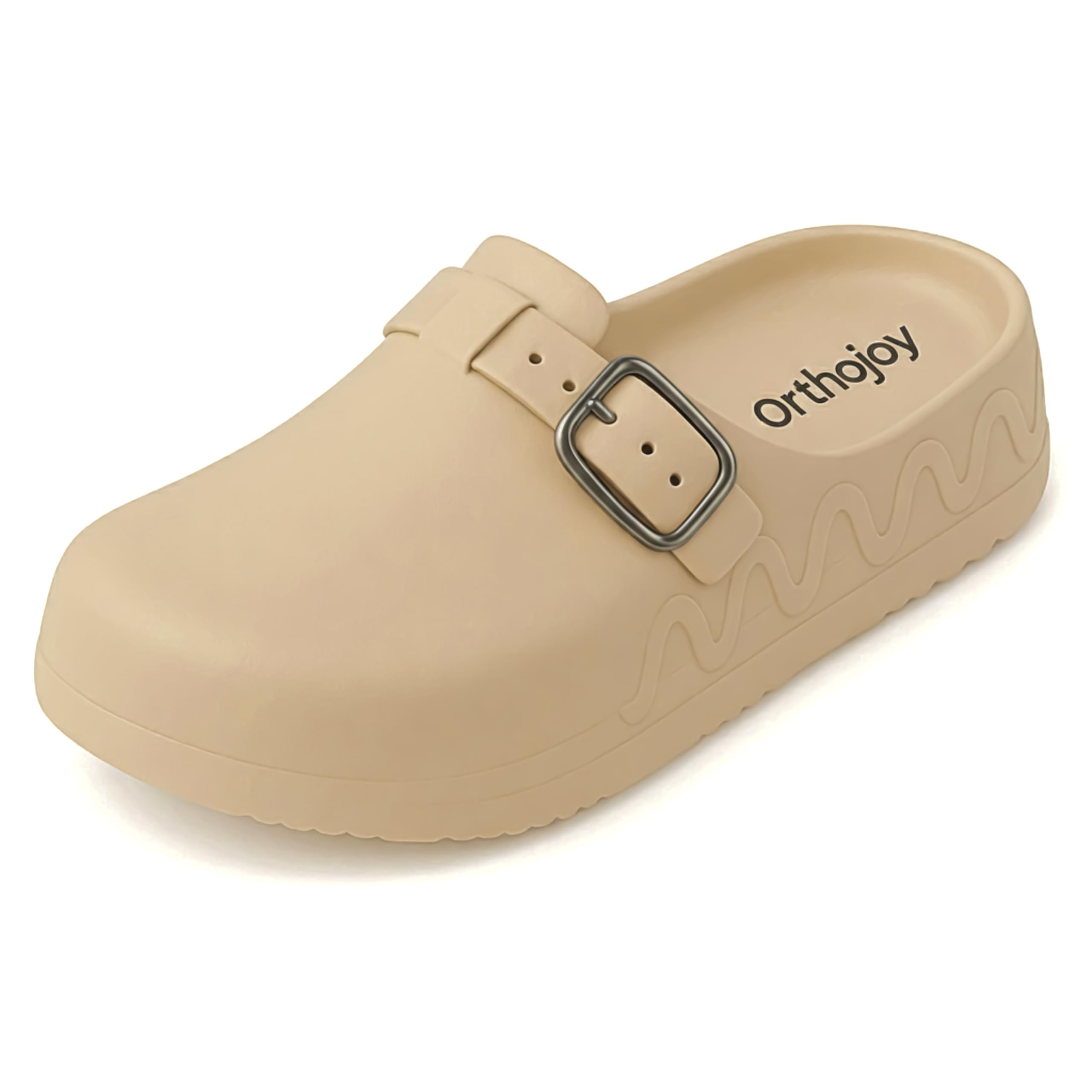 Orthopedic Arch Support Clogs for Women – Comfort Slip-On Toe Post Slides with Adjustable Strap & Cushion Sole