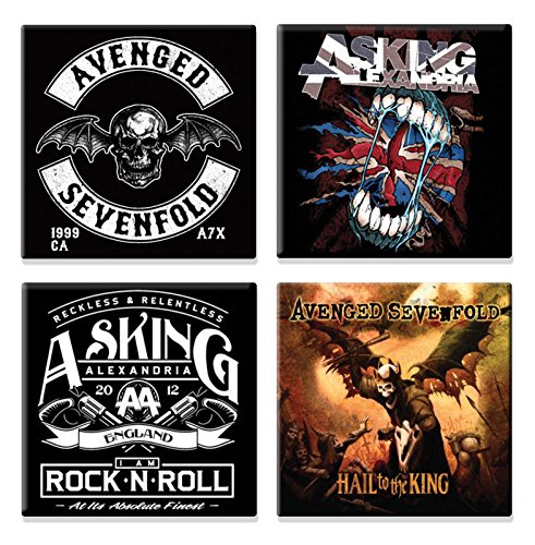 Set de 4 imanes para nevera Asking Alexandria miniatura 1