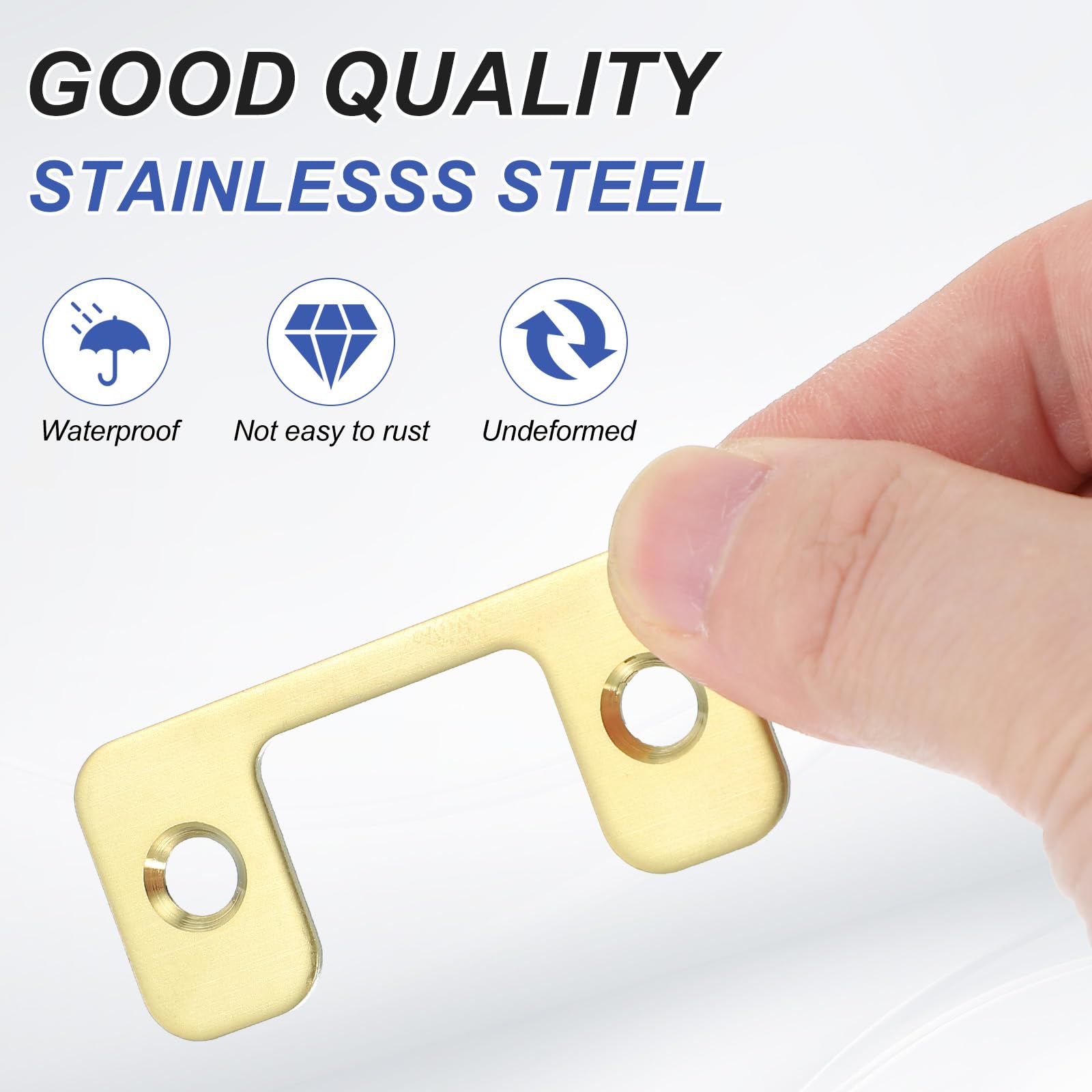PATIKIL 1" x 2.24" Deadbolt Strike Plate - Image 4