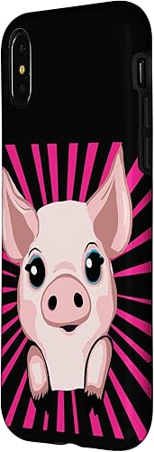 Miniatura 8 de iPhone 12 mini Pink Mini Pig Sunburst Cute Piggy Case
