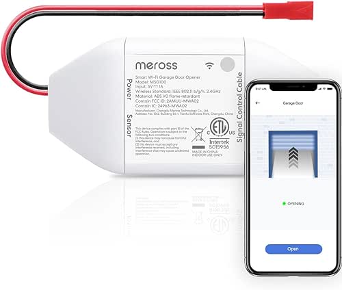 meross Smart WiFi Garage Door Opener Remote, App Control, Works
