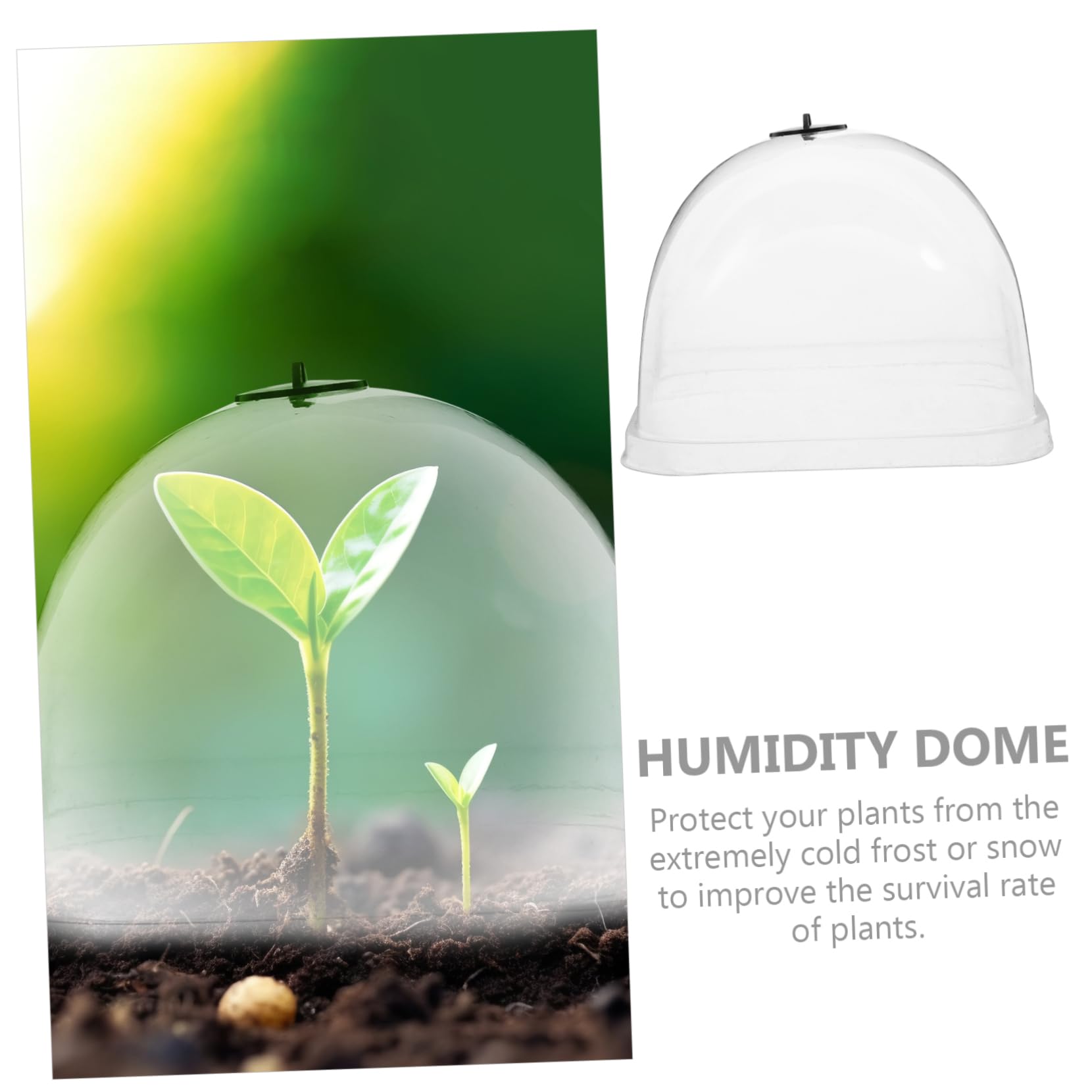 GALPADA 2 Set Copertura Idratante per Semina Piante Campane da Giardino Protettore Vegetale Pianta Copertina Cloche da Giardino Protettori degli Alberi Cupola Plastica 10 Pezzi * 2
