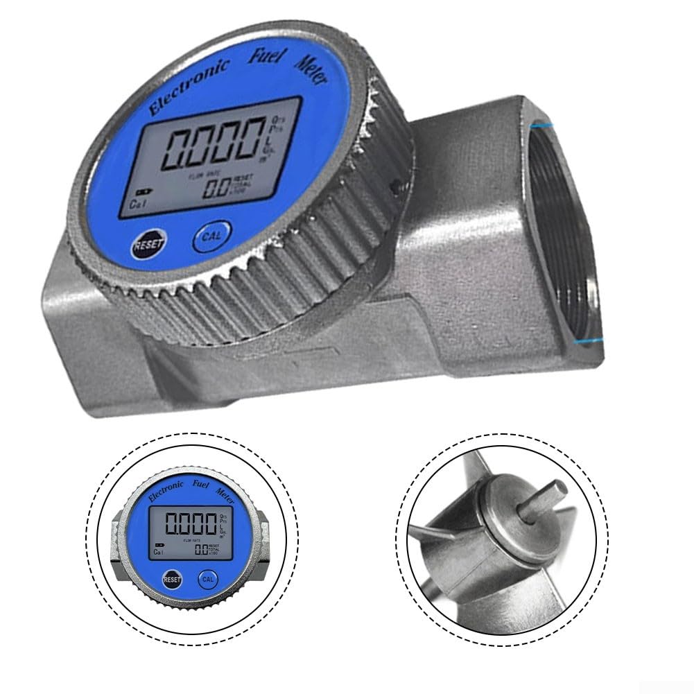 Misuratore di portata a turbina da 1,5/2 pollici con schermo LCD per il monitoraggio del flusso di gasolio e acqua in applicazioni industriali (2 pollici)