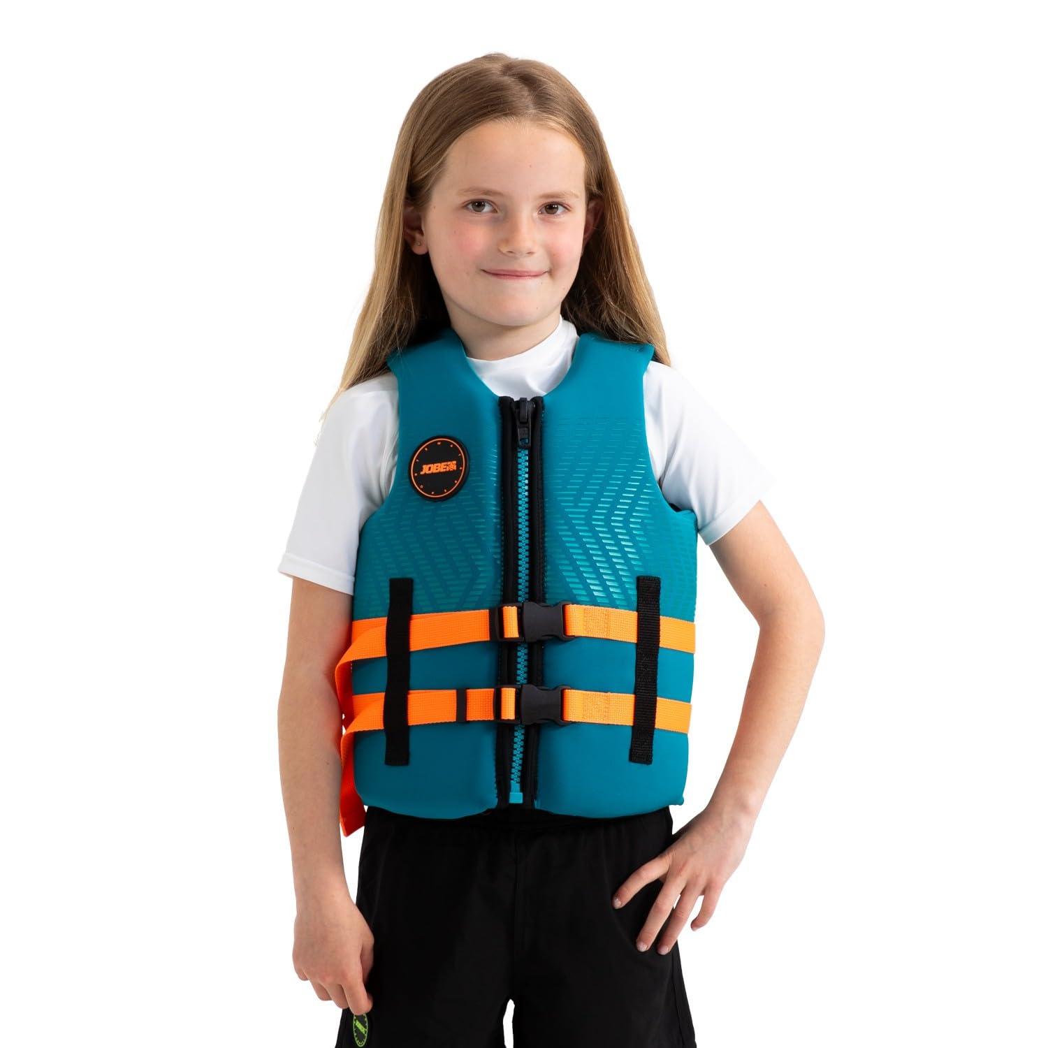 Jobe Kinder Schwimmweste Neopren Teal mit Reißverschluss und Schnallen
