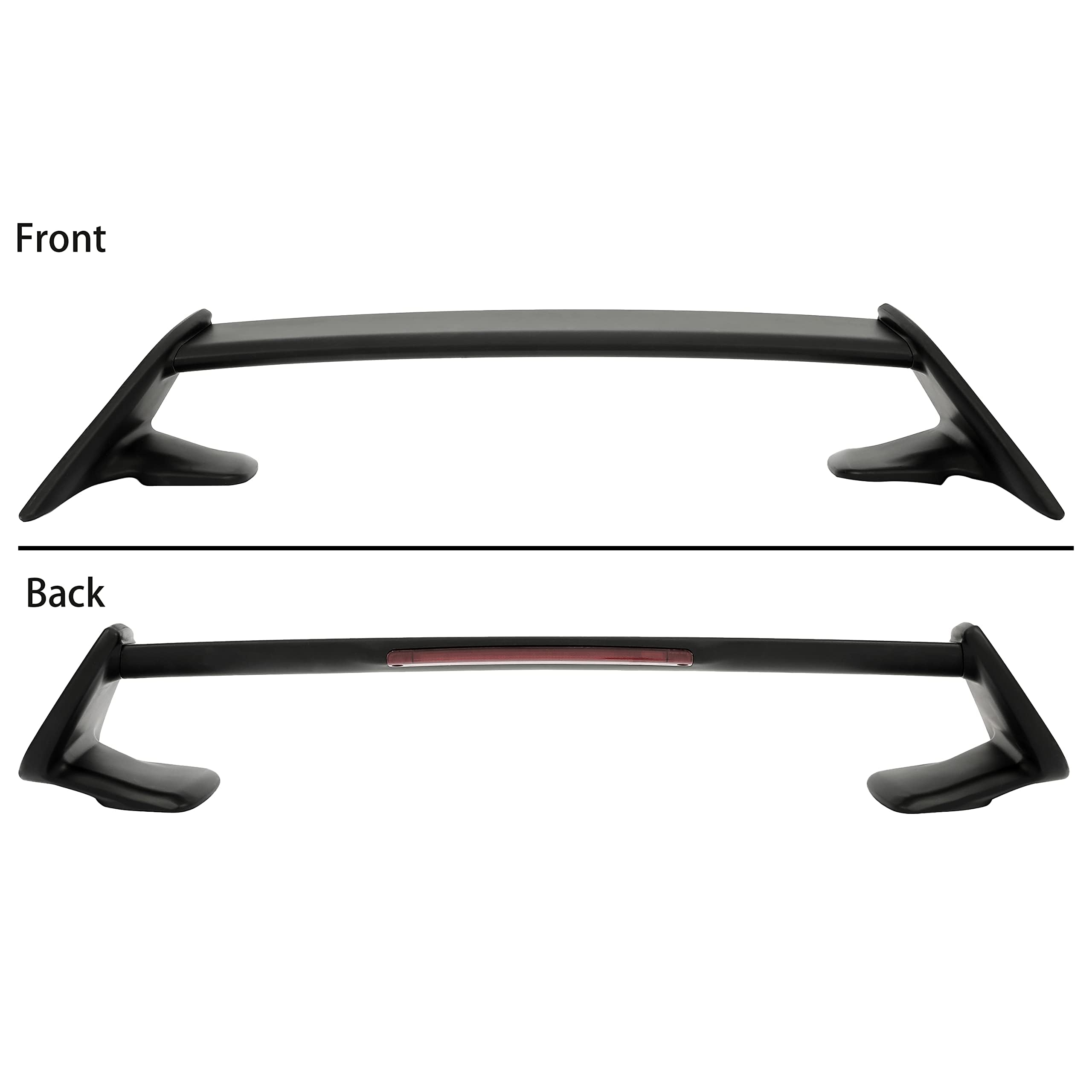 Amazon.com: KUAFU Rear Trunk Spoiler Wing W/LED Brake Light