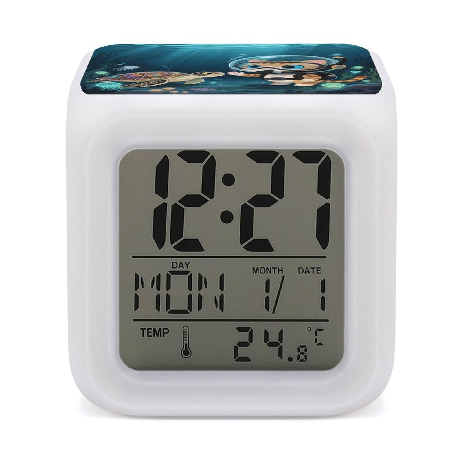 Reloj digital con fecha y temperatura ideal para decorar dormitorios infantiles y juveniles