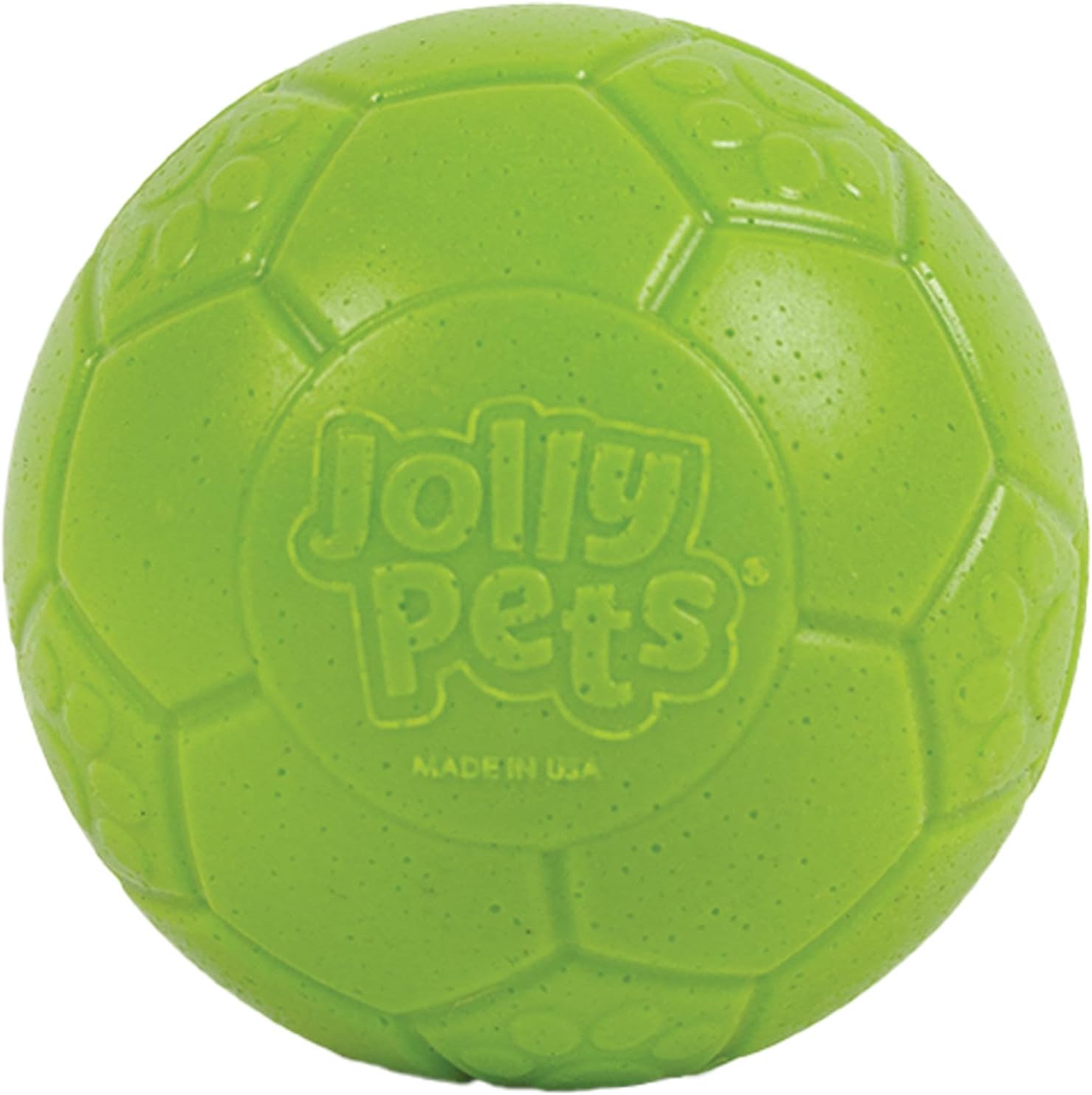 Jolly Pets Medium Soccer Ball Floating-Bouncing Dog Toy, 6 inch Diameter, Apple Green (SB06 GR)