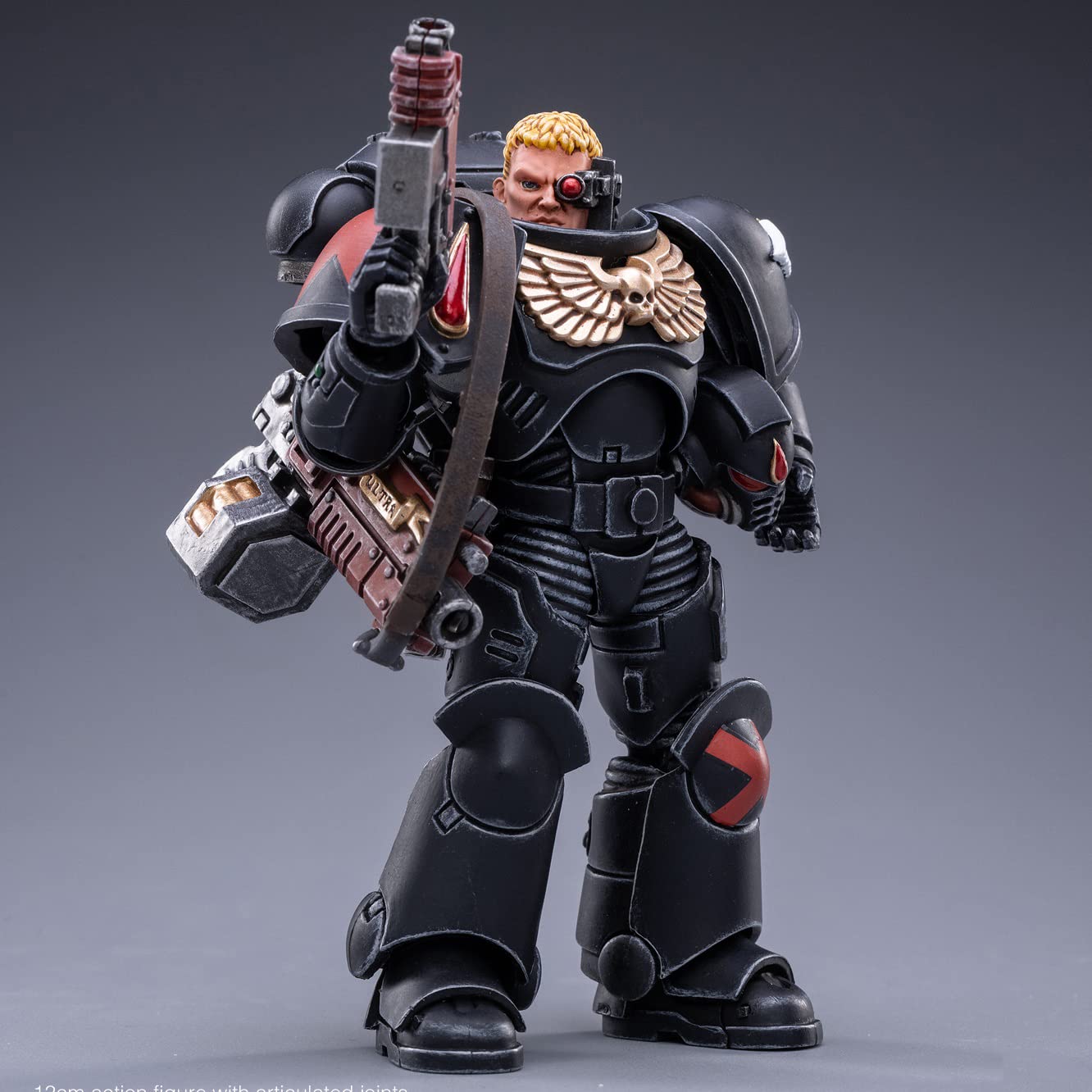 Pipigirl JoyToy 40K Genuine License 1/18 Soldier Action Figures, 4inch Army Military Extreme Warrior Models Kits(Pmaris Space Marines Black Templars) — view 2