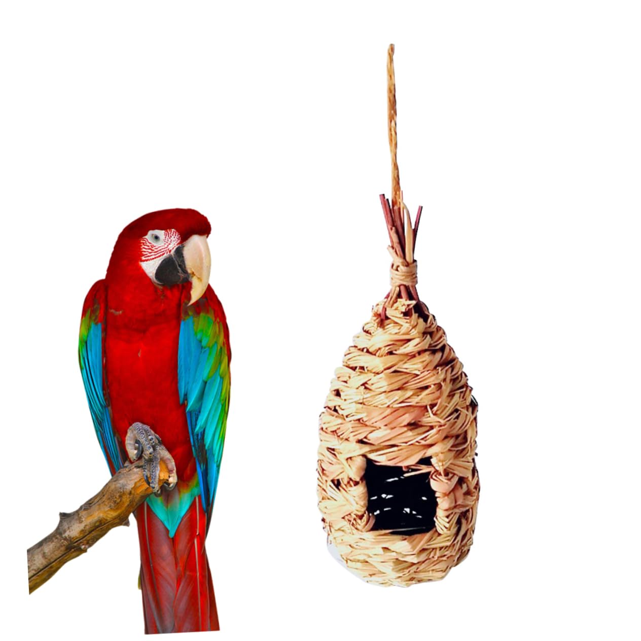 3piezas Colgante De Tejida para Pájaros Cama para Canarios y Periquitos Decoración De y Acogedora