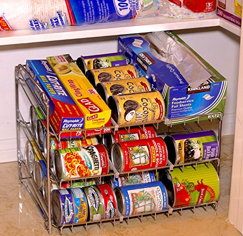 SimpleHouseware Stackable Can Rack Organizer