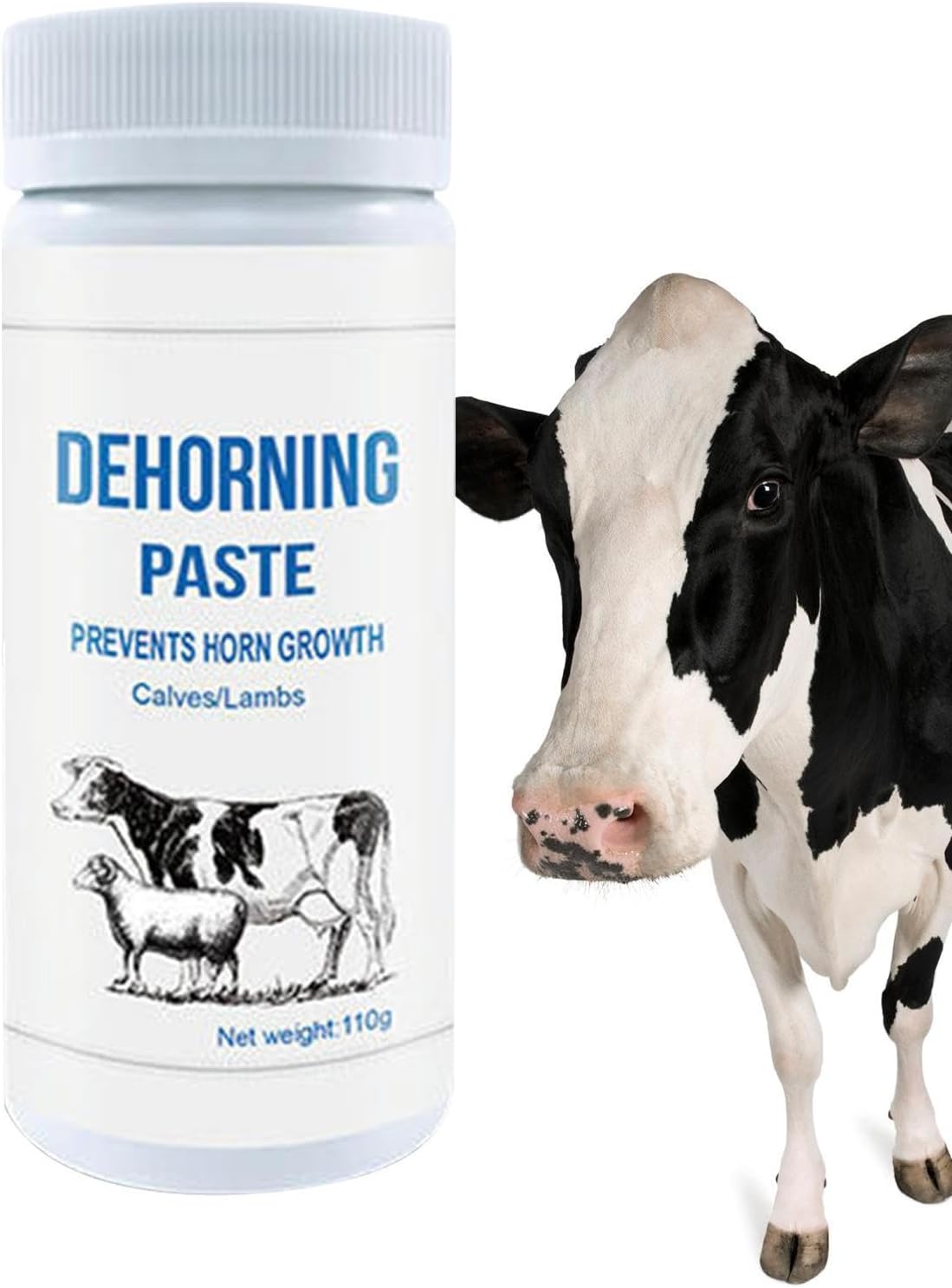 Dehorning Paste for Goats, Gentle Paste Tool for Cows, Natural Quick Dehorning Supplies for Goats Cattle Sheep and Other Animals Zorq