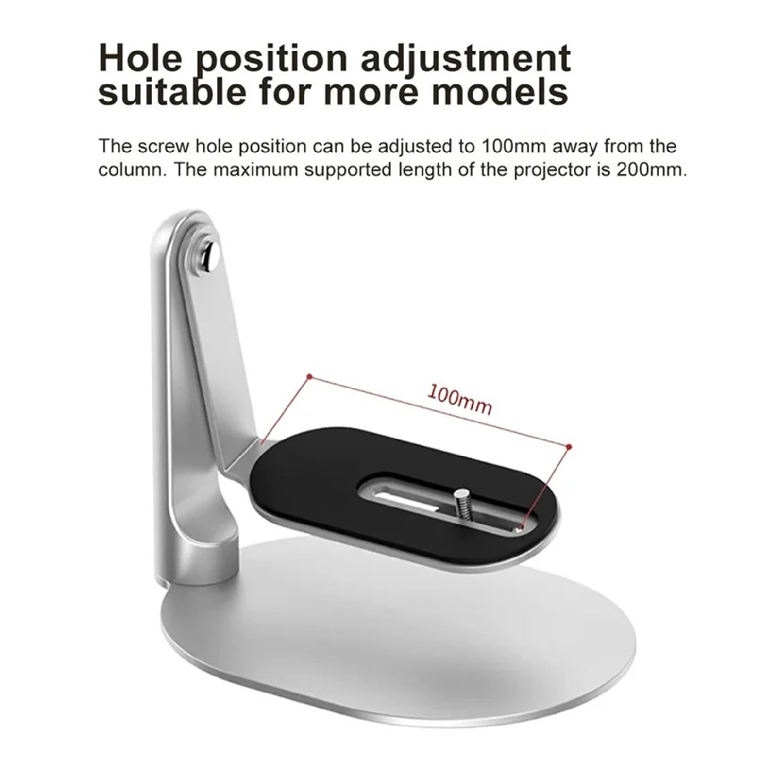 Supporto for proiettore, multiangolo, lega di alluminio, 6 mm
