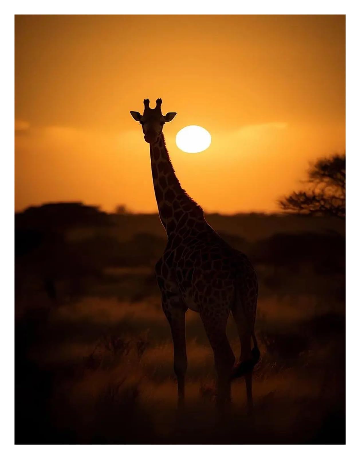 Affiches d'animaux de girafe pour créer une ambiance nature dans un salon
