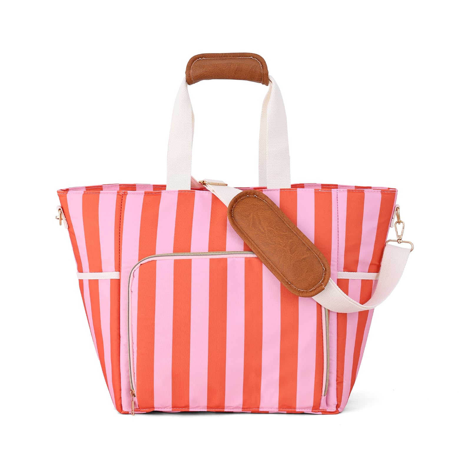 large insulated soft cooler bag 30l with thermal insulation, family size portable cooler for picnic, beach, camping, travel
