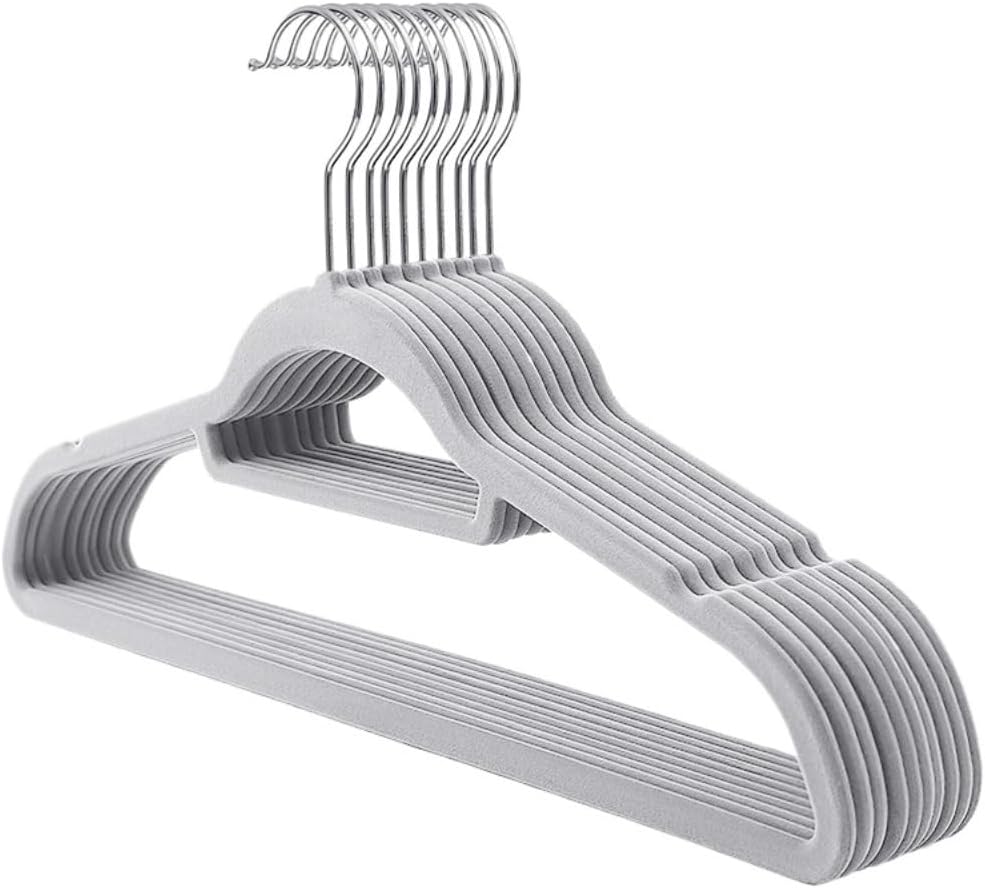Clothing Hangers Coat Hanger Flocking Hangers Non Slip Felt Clothes Hanger ABS Plastic Adult Hanger for Coats Pants Dress Clothes Hangers for Coat (Color : D, Size : 10pcs) (B 10pcs)