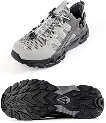 Quick-Dry & Anti-Slip Mens Water Shoes for Outdoor Hiking | Drainage Hole Design, Adjustable Drawstring, Lightweight and comfortble, for Beach Trips and Kayaking
