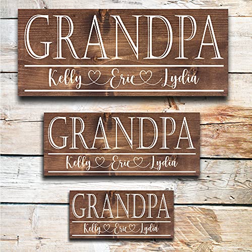 Grandpa Father's Day Gift | Personalized Father's Day Gift | Gift for Grandpa | Custom Wood Sign | Ready to Hang! (5.5x12, Carrington) Grandpa Father's Day Gift | Personalized Father's Day Gift | Gift for Grandpa | Custom Wood Sign | Ready to Hang! (5.5x12, Carrington)