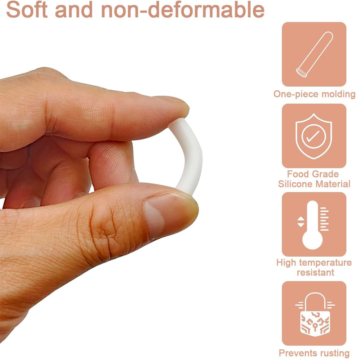 100 Pcs Universal Silicone Dishwasher Rack Tine Prong Repair End Tip Caps, Dishwasher Rack Tine Repair Kit, Round End Caps, Shelf Organizer Tip Cap Wire Thread Protector Cover, Anti Slip,1 inch, White image 4