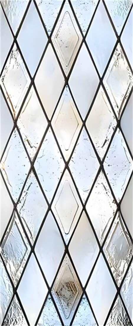 Türfolie Selbstklebend Glasstruktur 77x200cm 3D Türaufkleber Türtapete Selbstklebend Türposter Geometrisch Fototapete PVC Wasserfest Klebefolie Tür Wandtapete für Wohnzimmer Schlafzimmer (DS111)