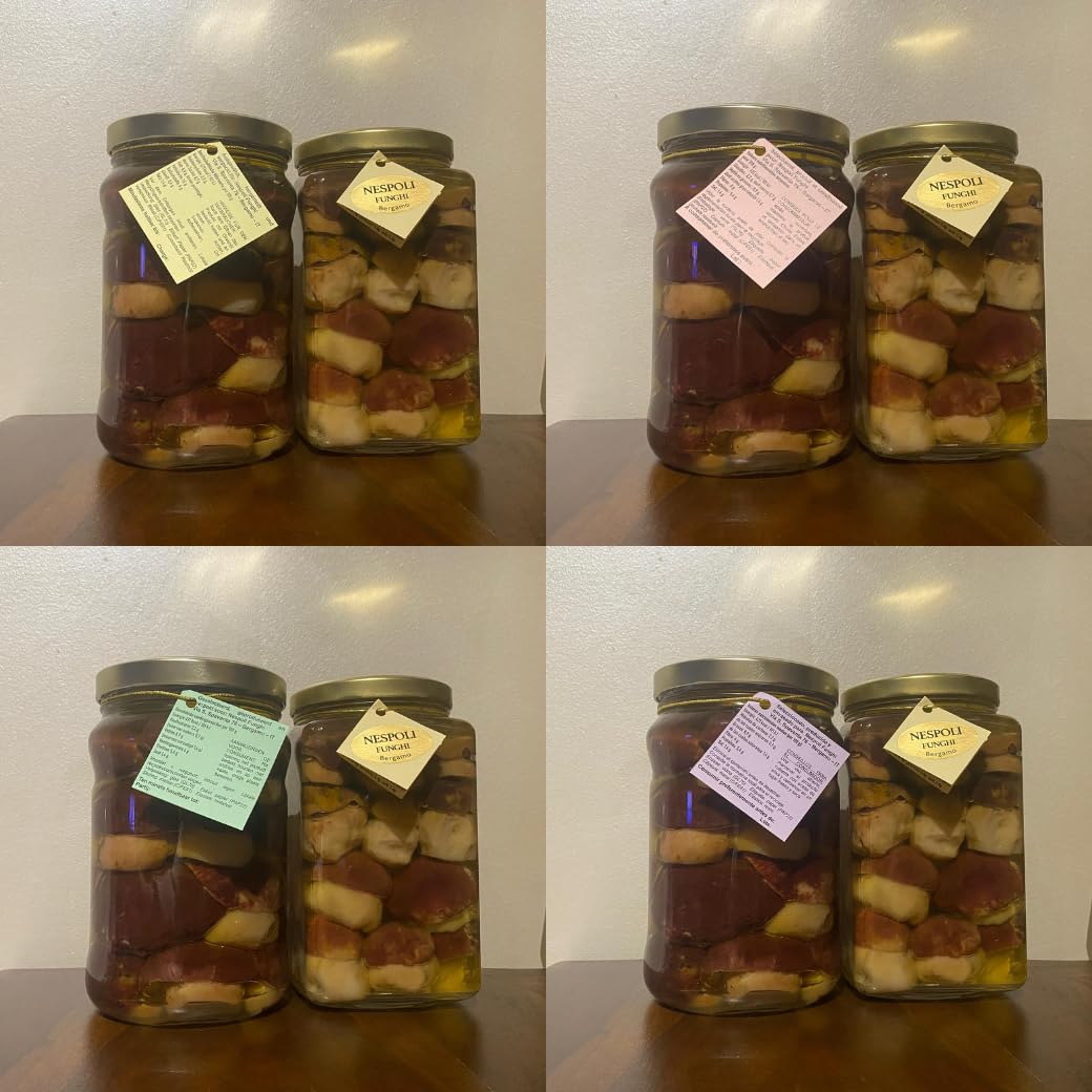 Funghi porcini testa nera INTERI sott'olio di oliva da kg 1,6
