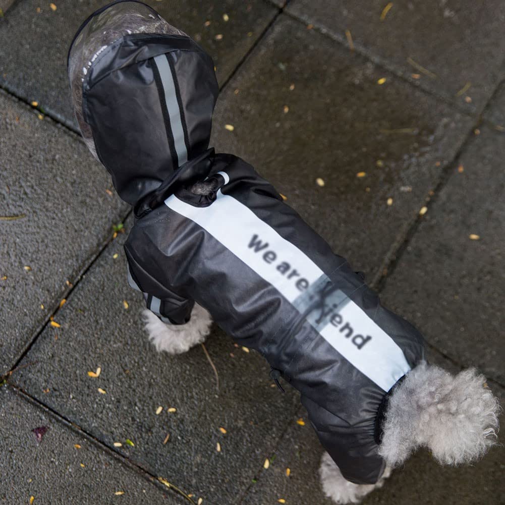 Manteaux imperméables pour Chiens Imperméable pour Chien avec Capuche et Sangle de Collier et Capuche, imperméable ultraléger Respirant 100% imperméable.(Color:2,Size:S)