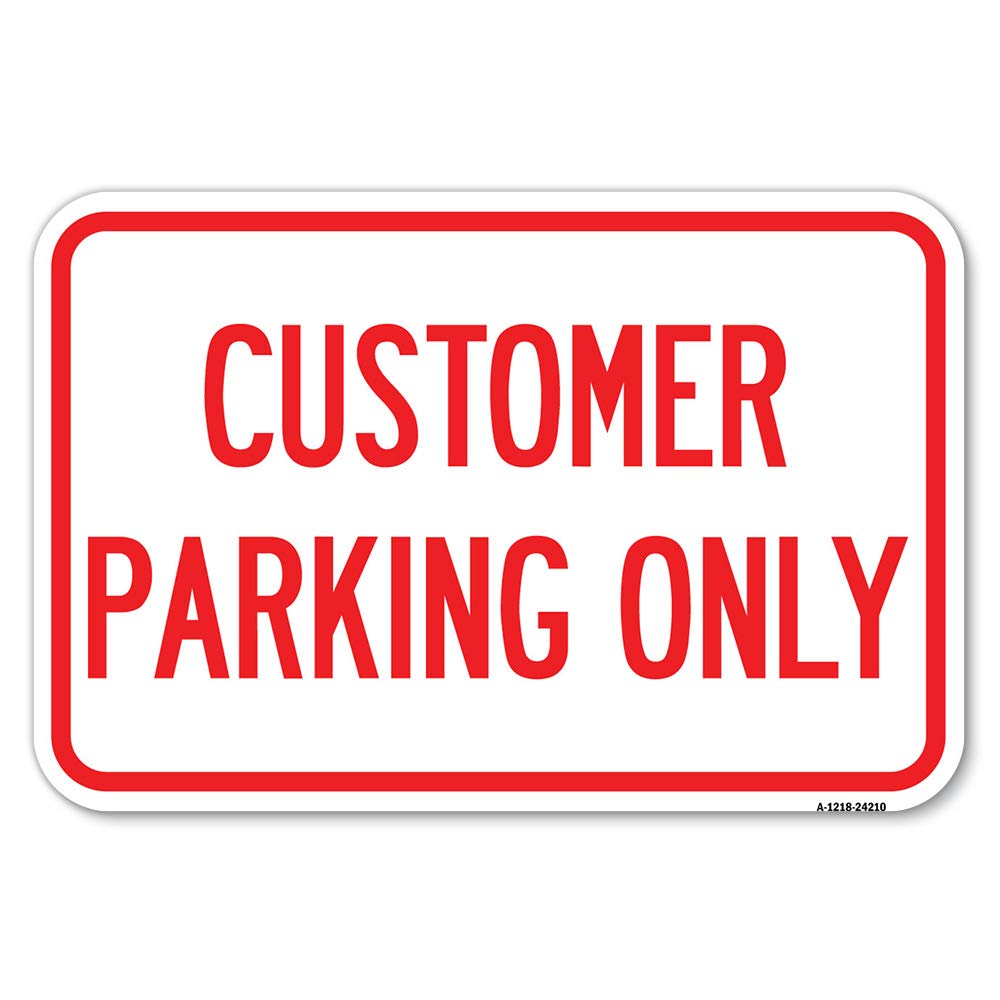 Letrero de estacionamiento de aluminio de calibre pesado de 12 x 18 pulgadas, a prueba de óxido, protege tu negocio y municipio, fabricado en los Estados Unidos