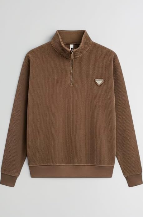 Men’s Half-Zip Sweatshirt | Stylish, Breathable, Quarter Zip Pullover Full Sleeve Winter Wear