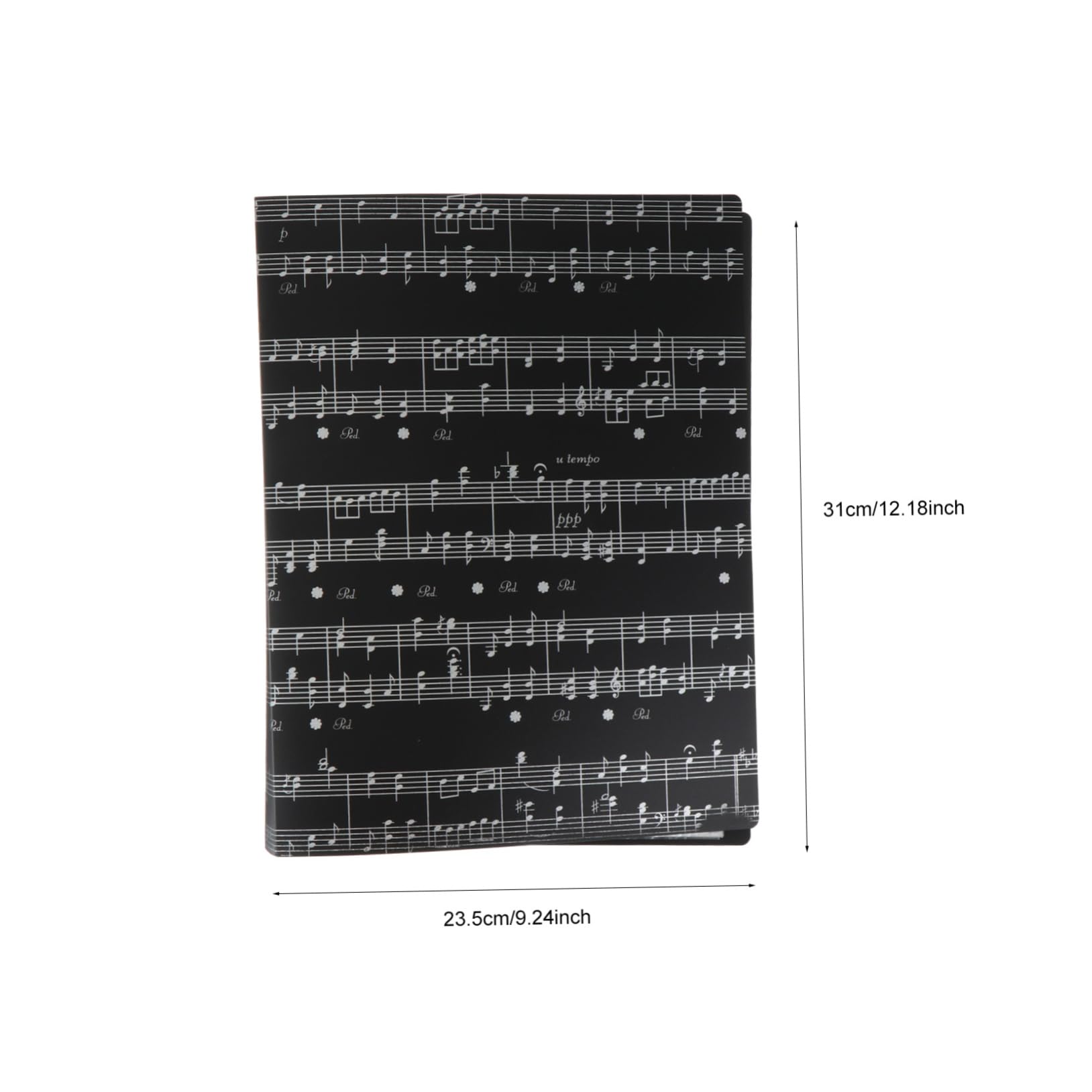 Yardwe Durable Music Sheet Organizer File Folder Stylish Black Document Holder for Easy Storage and Quick Access to Important Papers