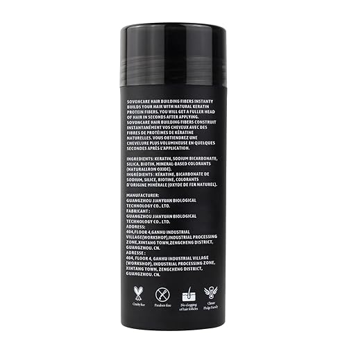Miniatura 7 de SOVONCARE Fibras capilares para cabello fino castaño medio, fibras de construcción de cabello para puntos calvos indetectables y naturales, oculta