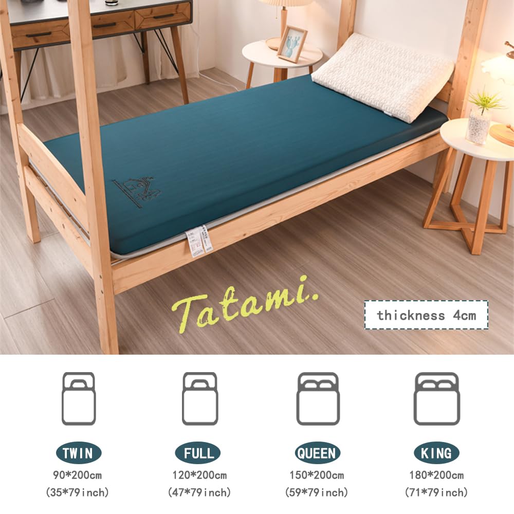 Materasso Futon Tatami Pieghevole: In Fibra Di Poliestere, Con Cinghie, Dimensioni 90x190 Cm E Altre