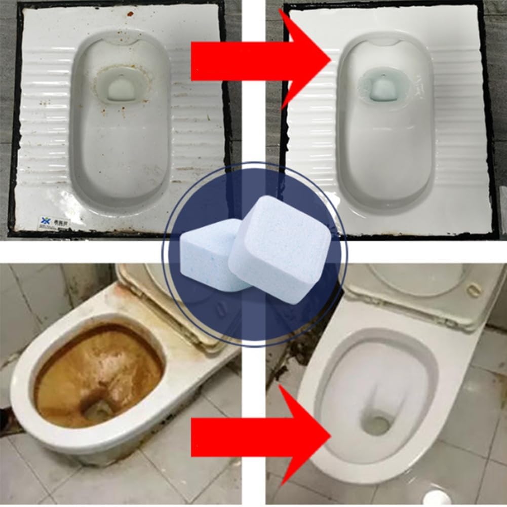Flushbright Tabletas de limpieza, tabletas de limpieza de inodoro Flushbright, limpiador de inodoro Flushbright, tabletas de limpieza de inodoro para limpieza, mantenerse limpio y brillante tabletas