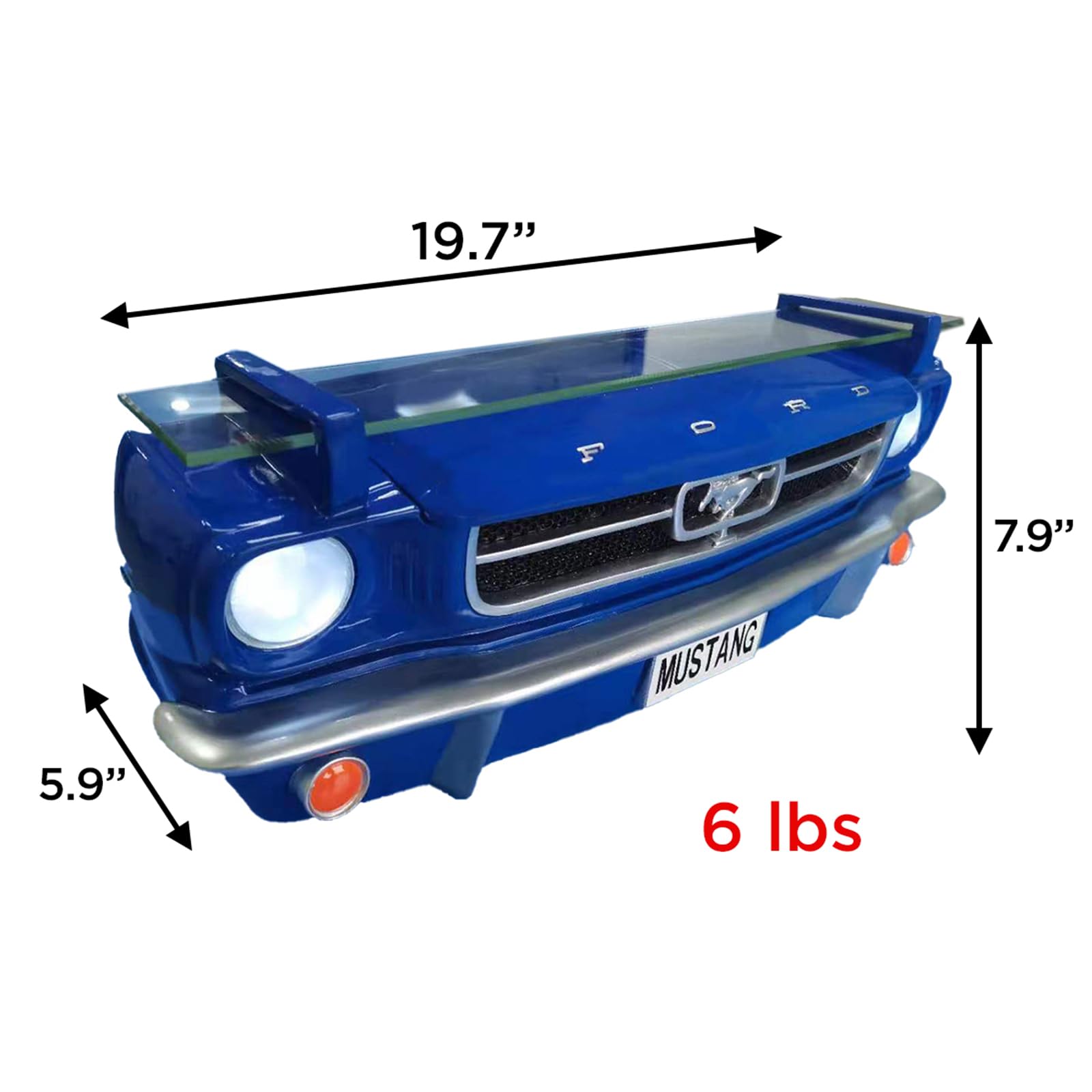 壁掛けシェルフ　1964マスタング ブル 壁掛けシェルフ 1964マスタング ブル 壁掛けシェルフ 1964