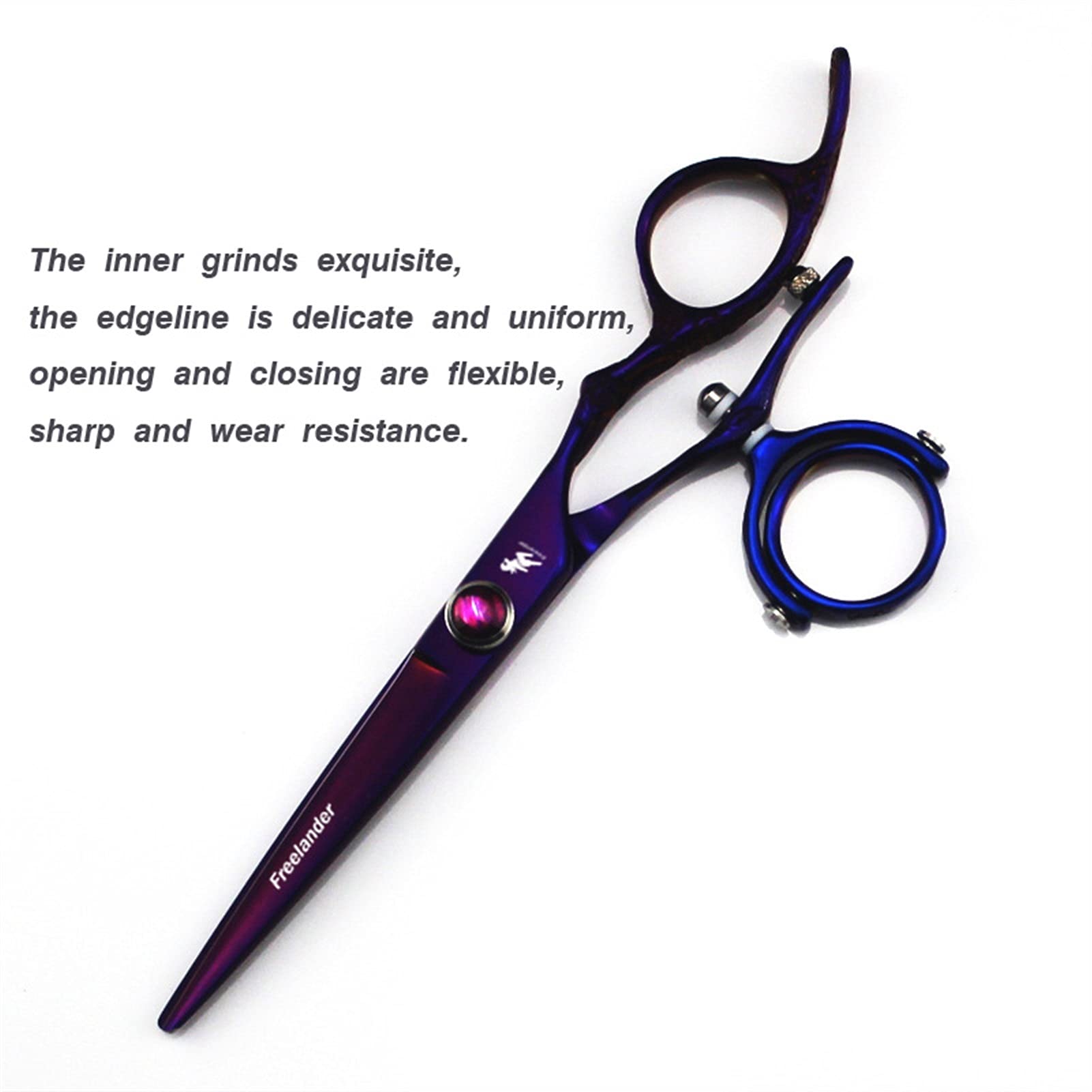 Haarschneideschere 2 stücke Haarschneideschere Dünnerschere mit Tasche Friseur Haarschnitt Schere for Männer Frauen 6 Zoll Friseurschere/Haarschere
