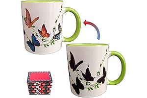 Butterfly Enthusiasts' Delightful Color-Shifting Coffee Mug