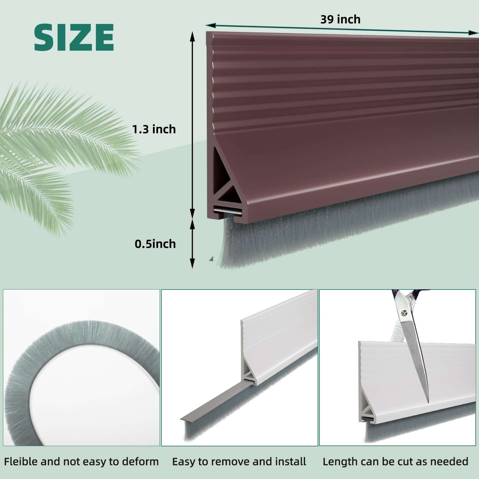 39" Door Draft Stopper - Block Drafts & Noise -4