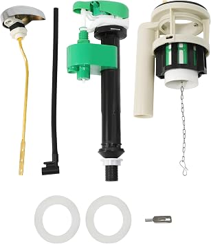3-Inch Flush Valve Repair Kit for Most One-Piece Toilets, Compatible with TOTO Replacement Parts, Includes Drain Valve, G1/2" Adjustable Fill Valve, Flush Handle Lever, Gasket