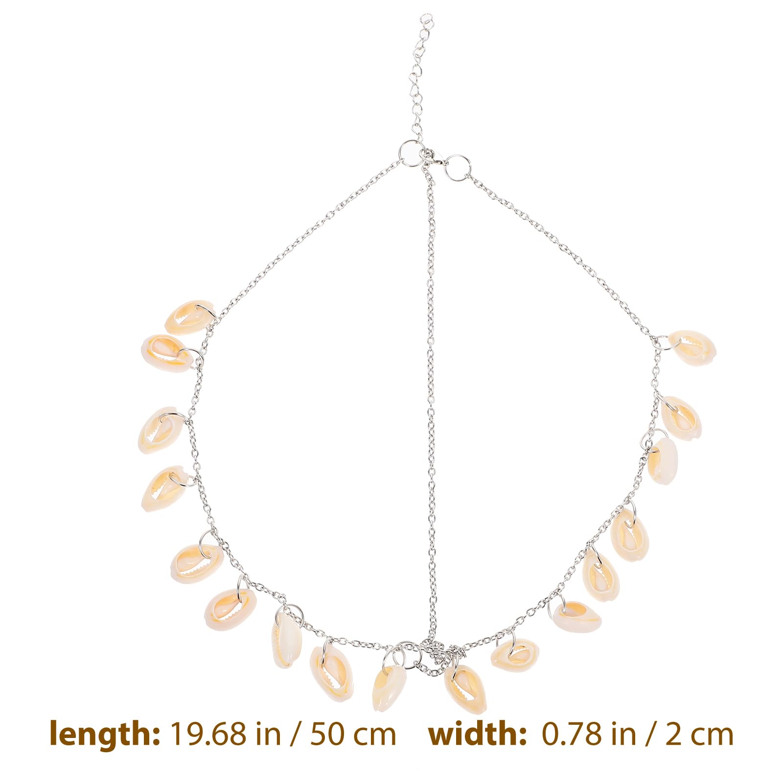 minkissy Shell Headpiece Chain for Travel - Bohemian Head Chain Tassel Shell Hair Gypsy piece Pendant for Women Girls - Image 2