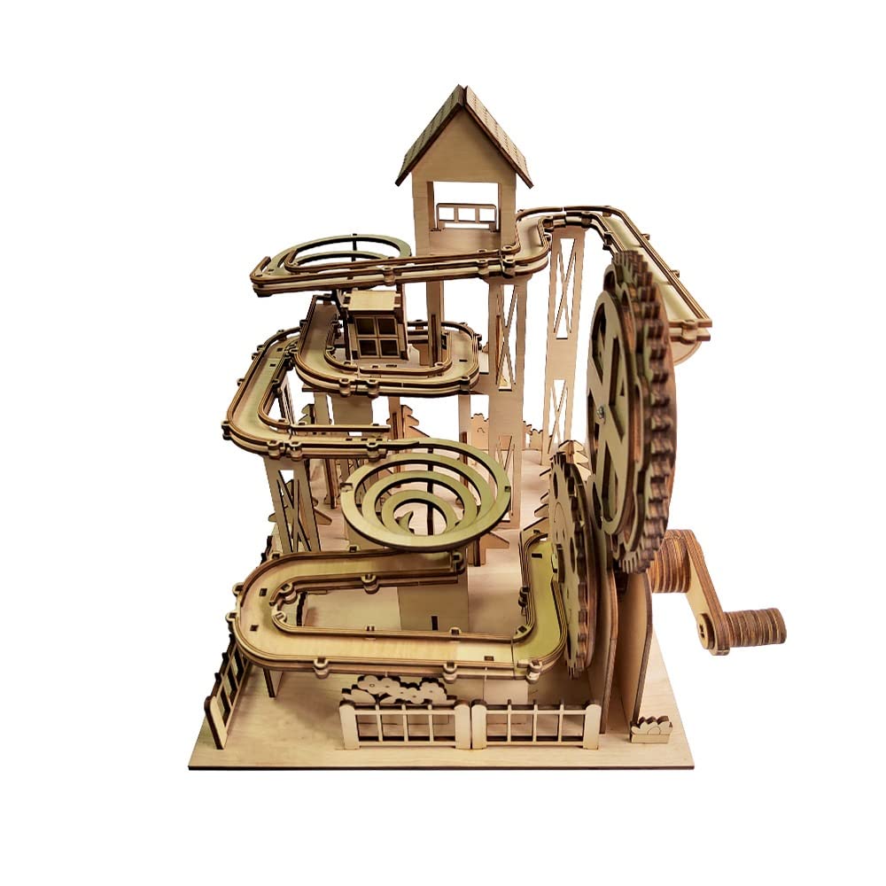 3D-Puzzle Aus Holz, Murmelbahn-Bausatz, Modellbausätze for Mechanische Montage, Kreative Modellbausätze for Selberbauen, Geschenke for Erwachsene Und Jugendliche, 255 Teile.