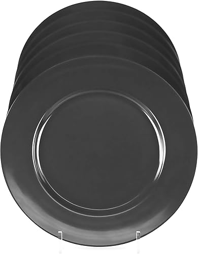 Miniatura 2 de Reston Lloyd Juego de platos de ensalada de melamina de 6 piezas, gris