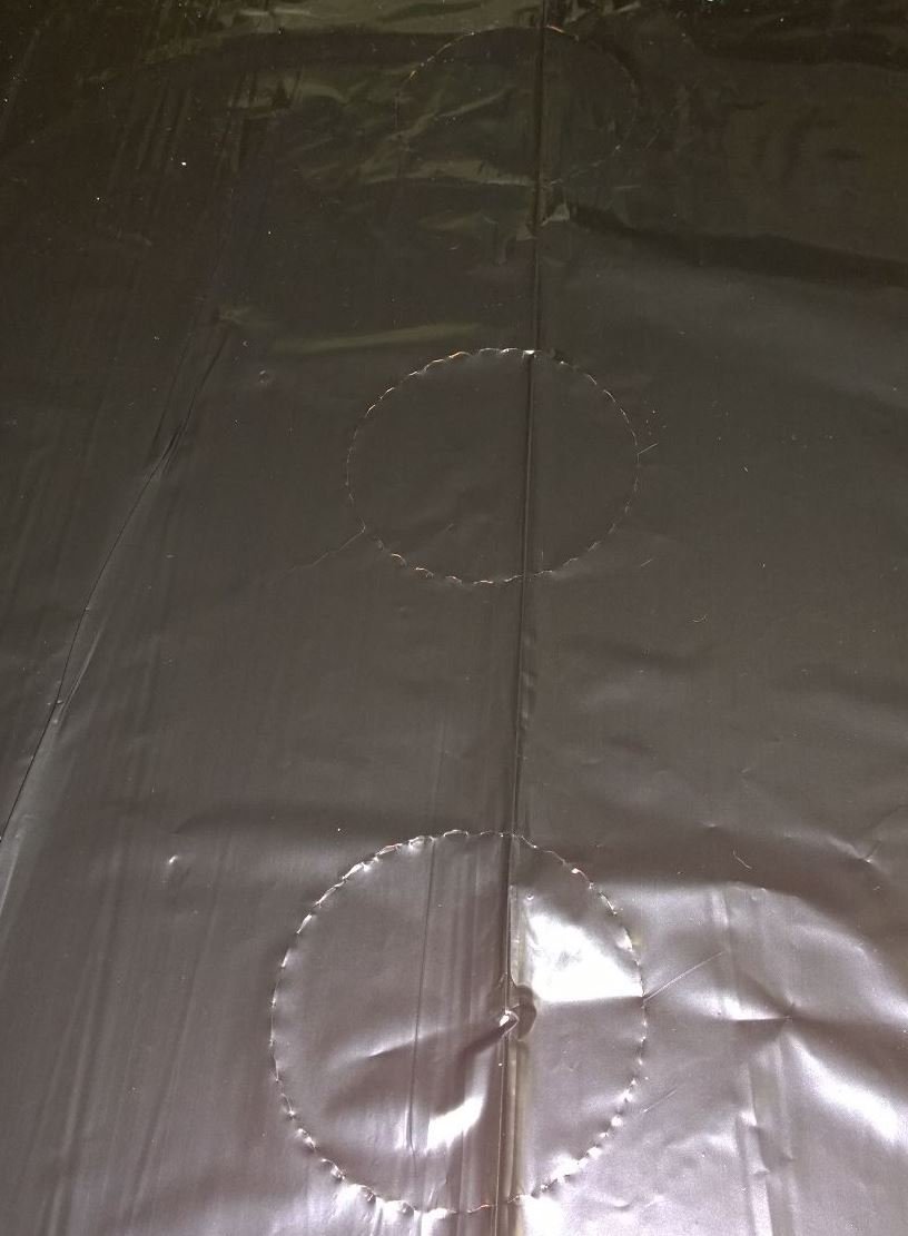 20 cm Pacciamatura 1,2 mt larghezza - Lunghezza 100 MT telo pacciamante foratura prestampata