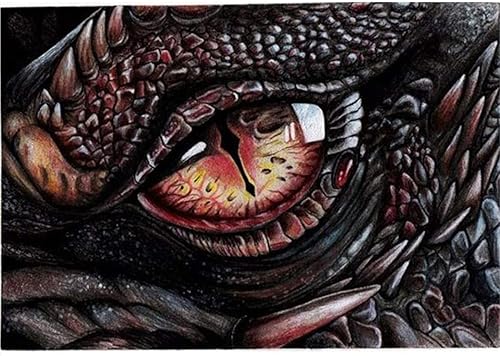 YSCOLOR Kits de pintura de diamantes 5D manualidades costura de coser manualidades ojo de dragón 12 x 16 pulgadas