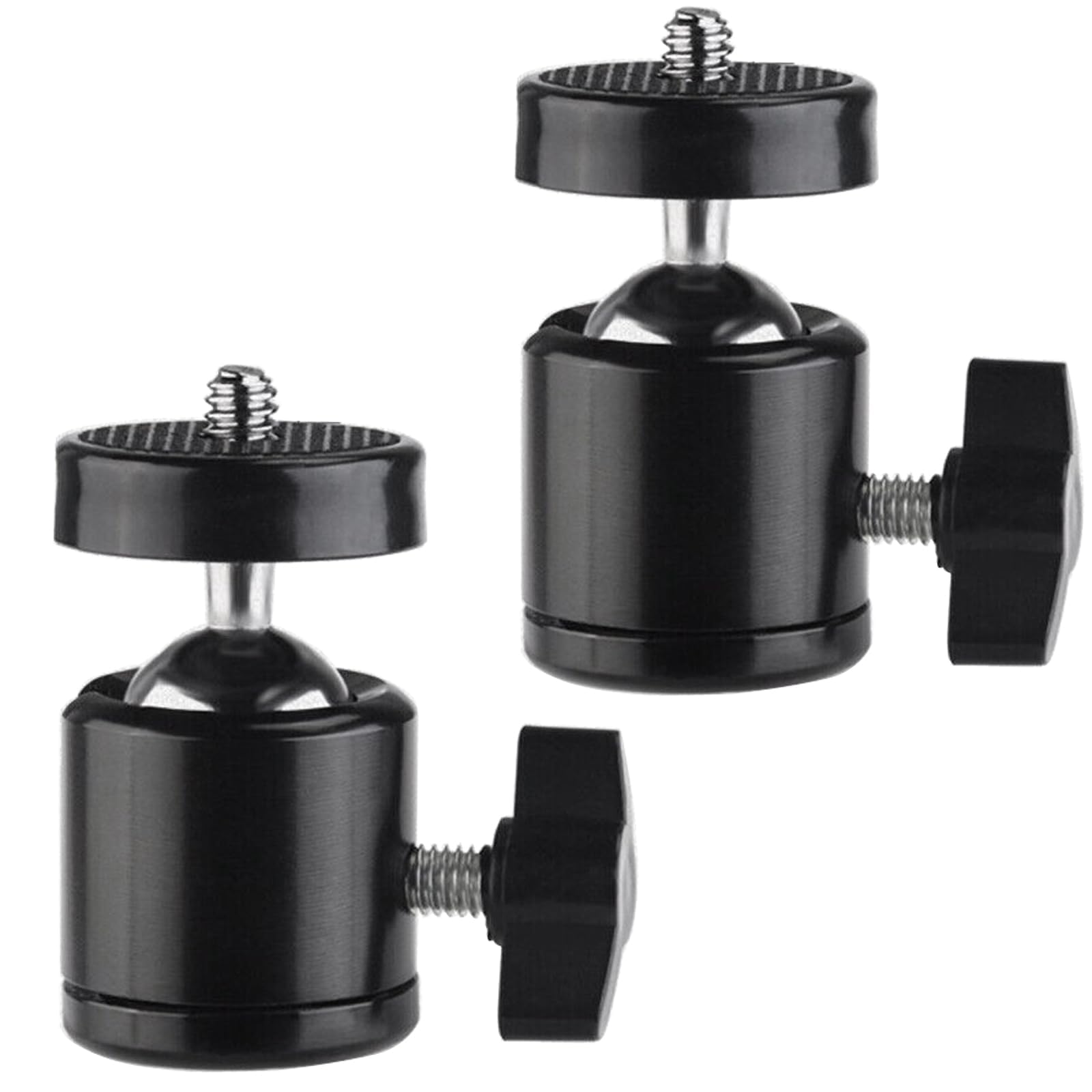 eWINNER 2 Packs 1/4" Swivel Mini Ball Head Screw Tripod Mount/Universal Mini Ball Head Tripod Head 360° Rotatable Ball Heads Camera Mount Adapter Rotating Mount Base Adapter for Cameras Tripods