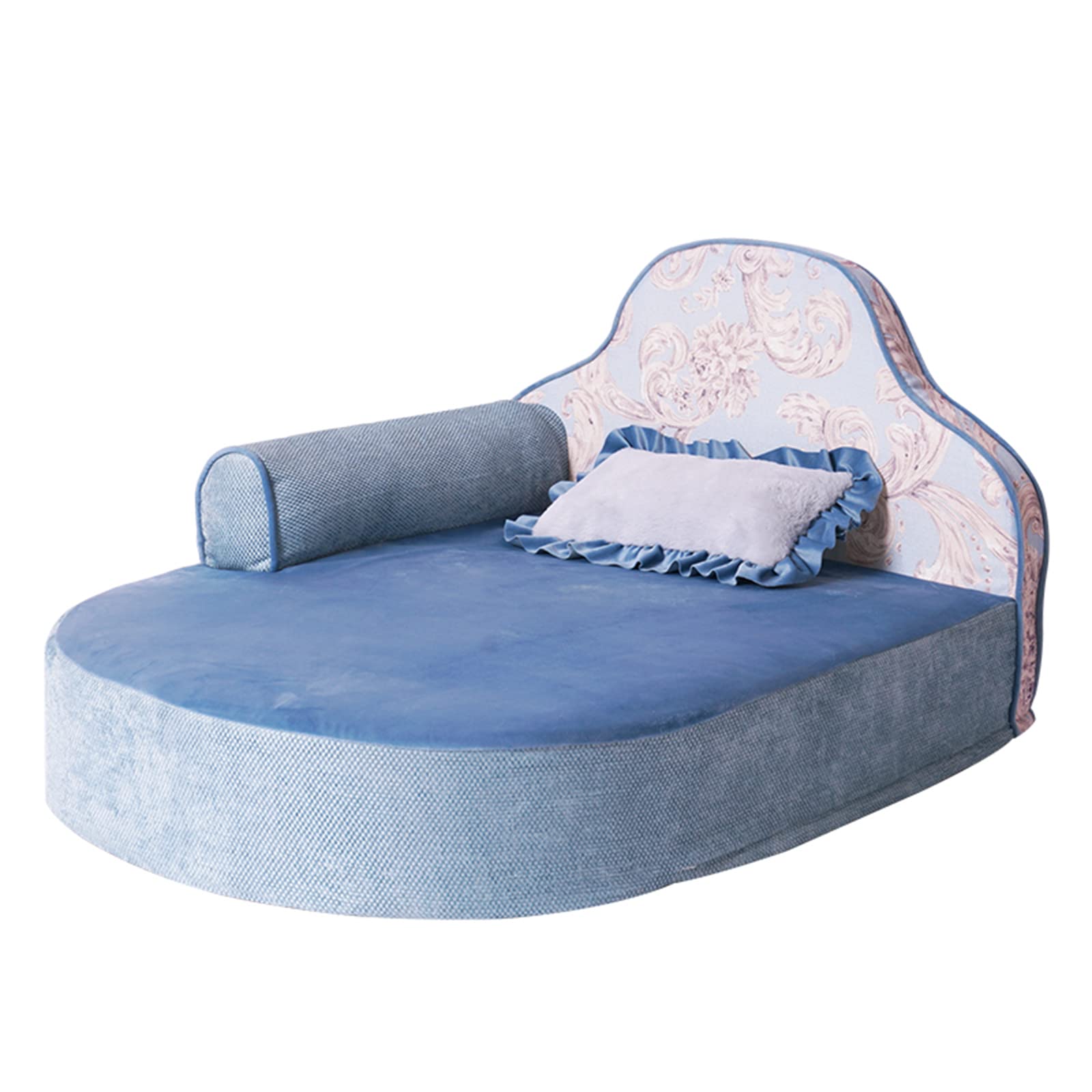 Pet Sofa Dog Kennel Sofa Bed for Large Dogs Removable and Washable Winter Warm Dog Bed Color Blue