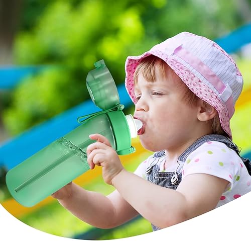 Miniatura 5 de ZZXIAOJIE Botella de agua con cápsulas de sabor, botella de 21.9 onzas  22.0 fl oz con 7 fragancias de frutas para fitness, taza de agua deportiva