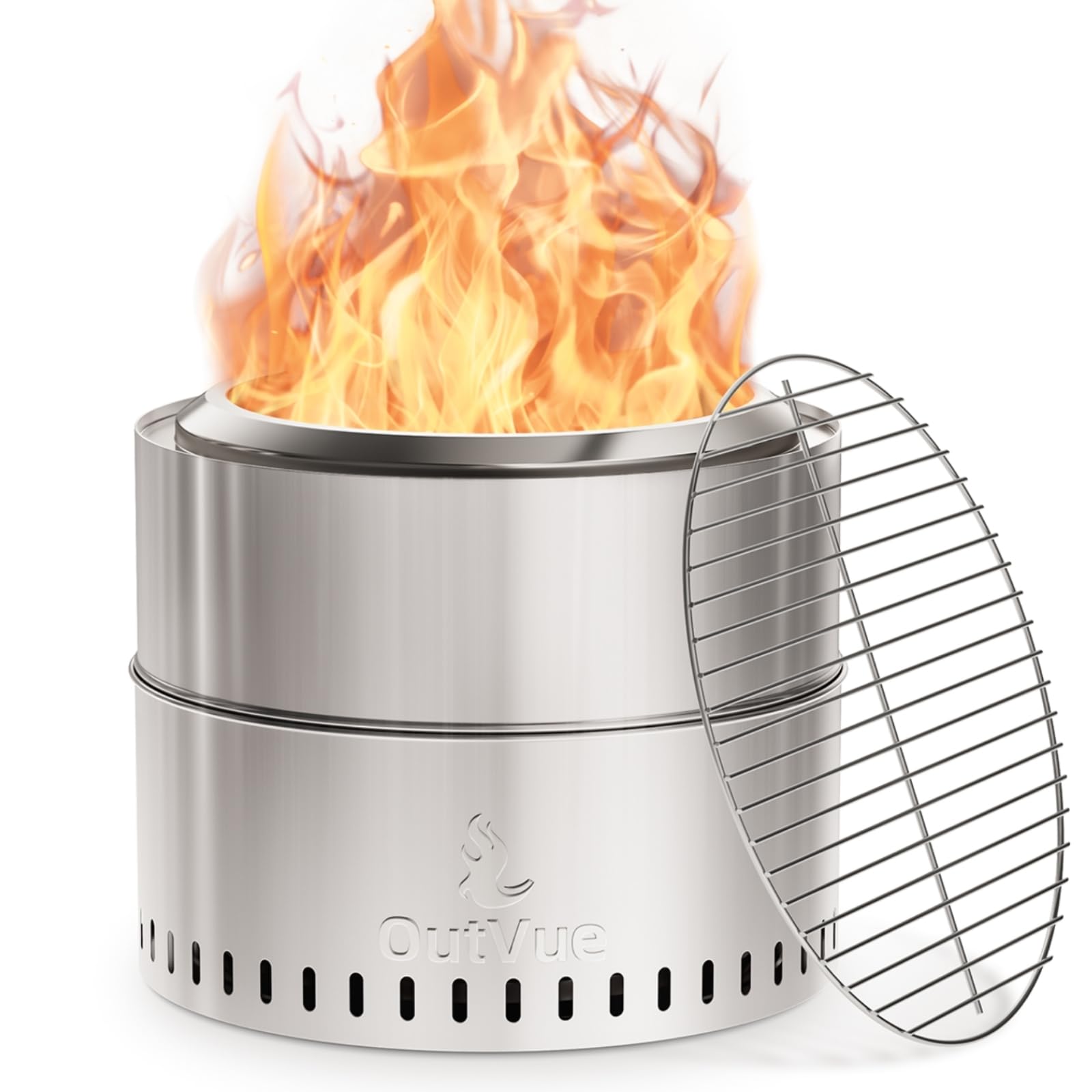 OutVue 19 inch Stainless Steel Smokeless Fire Pit